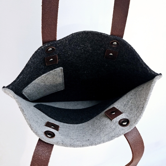 NWOT Graf Lantz merino wool tote / laptop or document sleeve - Picture 7 of 9